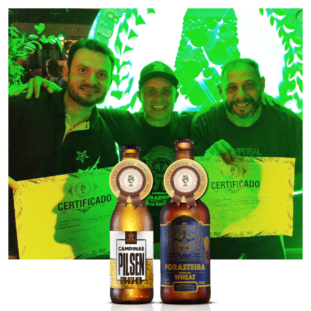 Mais medalhas do Festival Brasileiro da Cerveja de Blumenau para a Cervejaria Campinas!